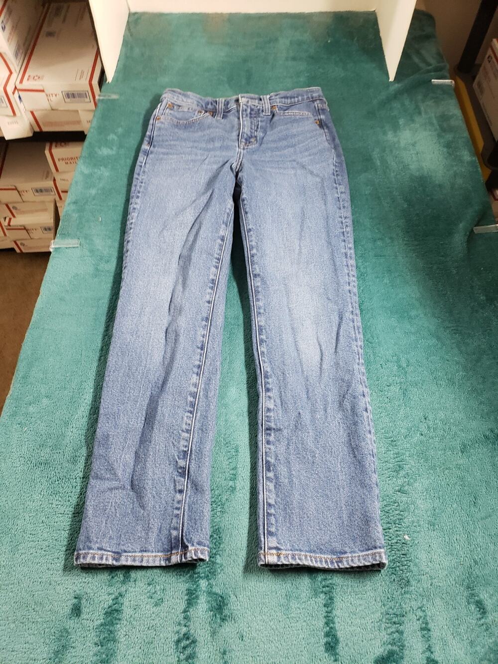 J.Crew Jeans Size 25 Women Blue Pants Stretch Mid Rise Essential Straight Crop